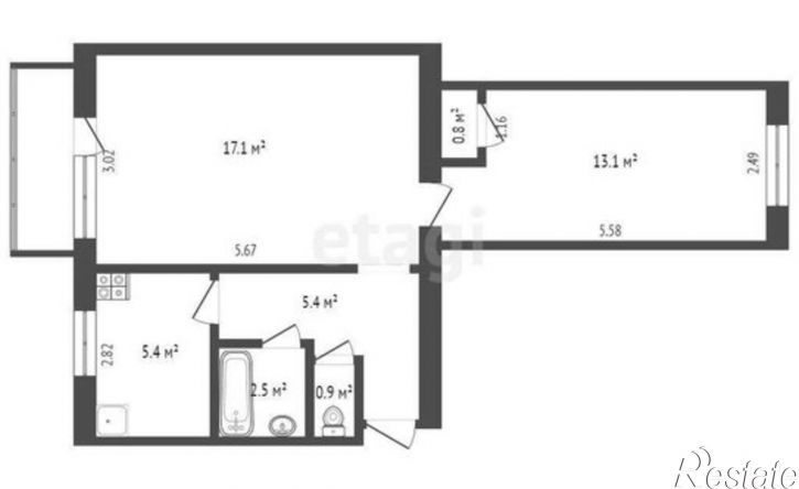 2-комн квартира ул Промышленная, 6,  д. 6