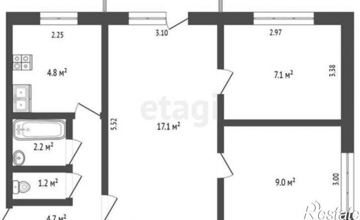 3-комн квартира ул Шевченко, 102,  д. 102