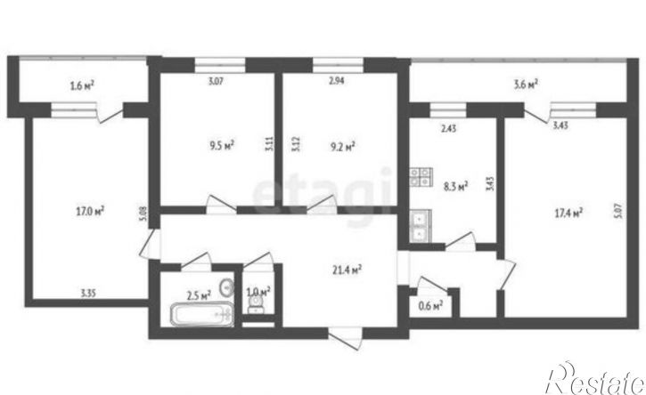 4-комн квартира ул Советская, 153,  д. 153
