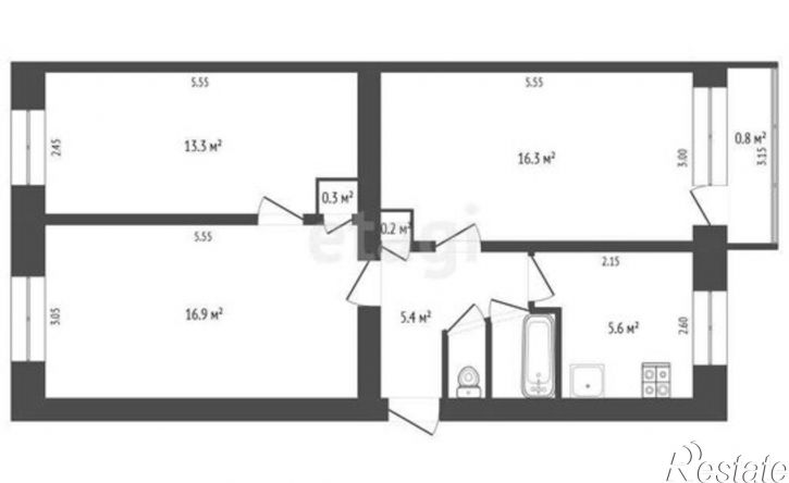 3-комн квартира переулок Кирова, 7,  д. 7