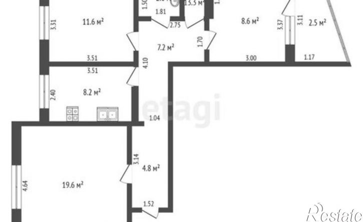 3-комн квартира пр-кт Изаила Зарипова, 13А,  д. 13А
