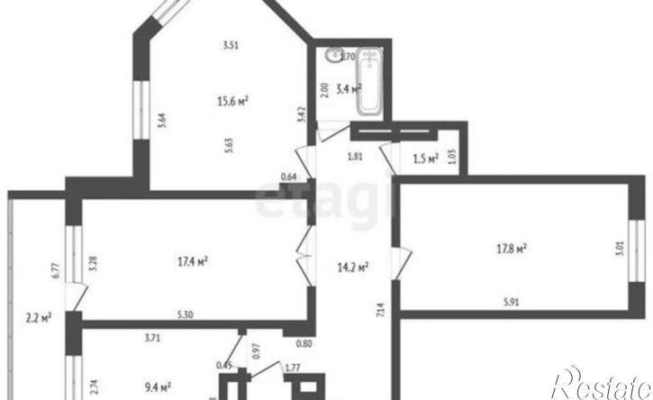 3-комн квартира ул Шевченко, 170,  д. 170