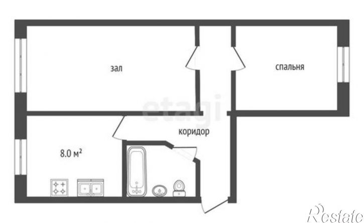 2-комн квартира ул Автомобилистов, 10,  д. 10