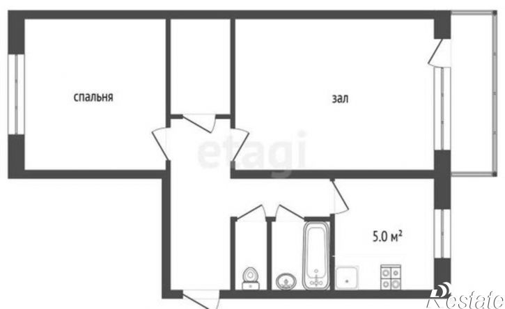 2-комн квартира улица Радищева, 3,  д. 3