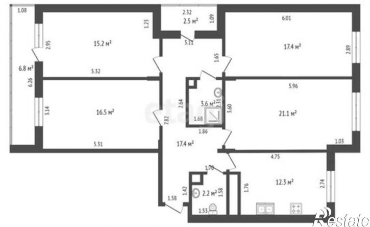 4-комн квартира улица Ленина, 195,  д. 195