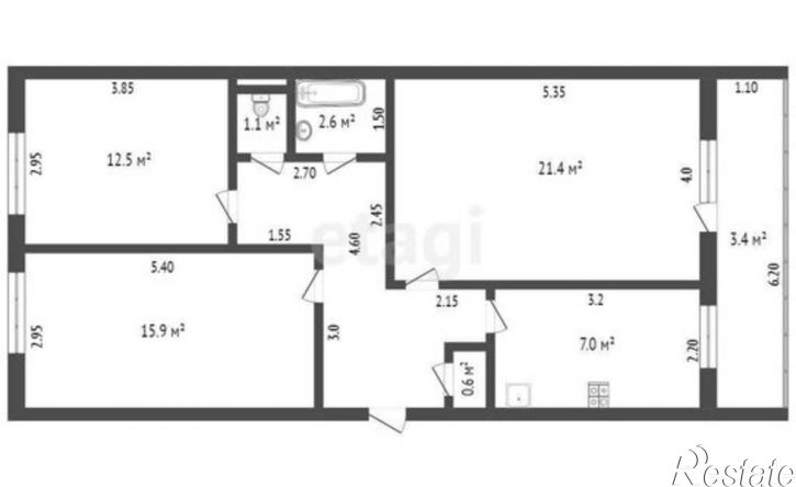 3-комн квартира улица Кошевого, 10,  д. 10