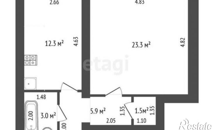1-комн квартира ул Бигаш, 131,  д. 131