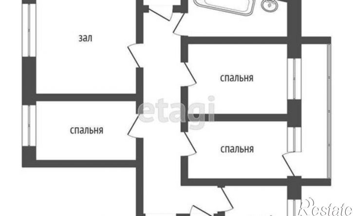 4-комн квартира улица Гафиатуллина, 52,  д. 52