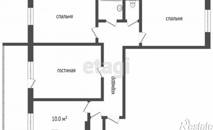 3-комн квартира ул Рината Галеева, 10,  д. 10