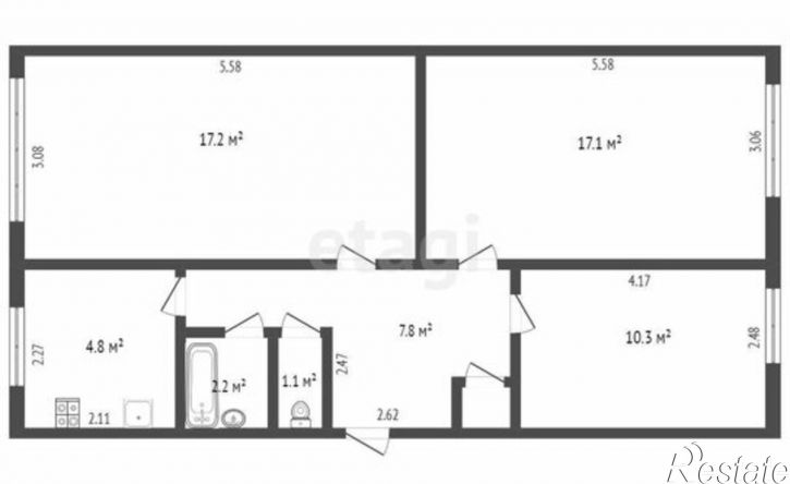 3-комн квартира ул Чернышевского, 10,  д. 10