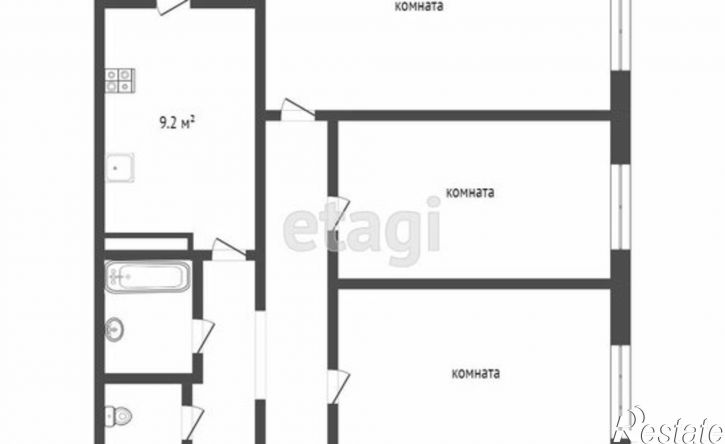 3-комн квартира ул Рината Галеева, 23,  д. 23