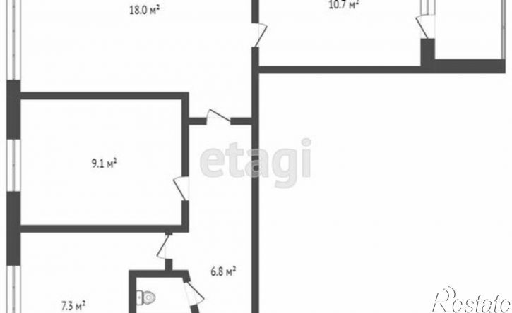 3-комн квартира пр-кт Строителей, 13,  д. 13