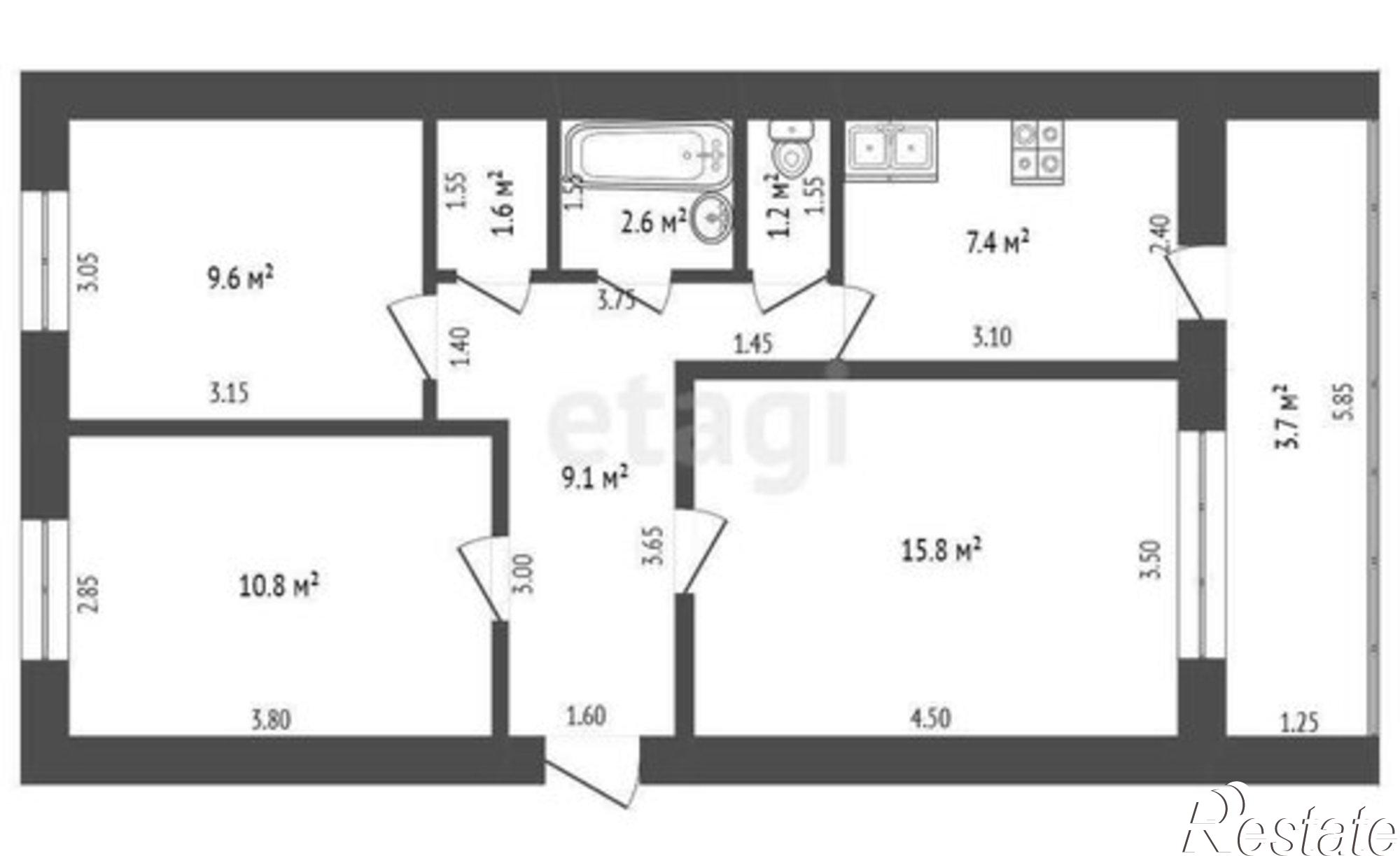 Купить квартиру за 6 000 000 рублей на ул Фомина, 21