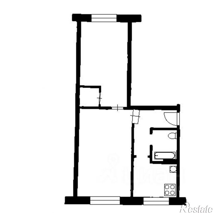 2-комн квартира Казань