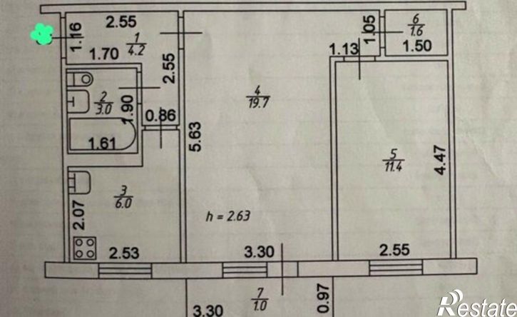 2-комн квартира Республика Татарстан (Татарстан), Казань, улица Химиков, 41