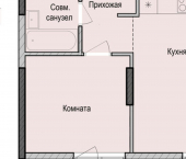 1-комн, 39 кв м, этаж 2/23 ул Бухарская, 32