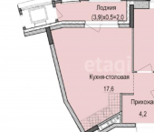 1-комн, 40 кв м, этаж 4/16 Республика Татарстан (Татарстан), Приволжский район, жилой массив Ферма-2