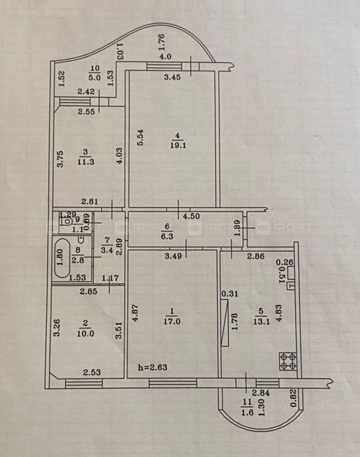 4-комн квартира ул. Спортивная, дом 1