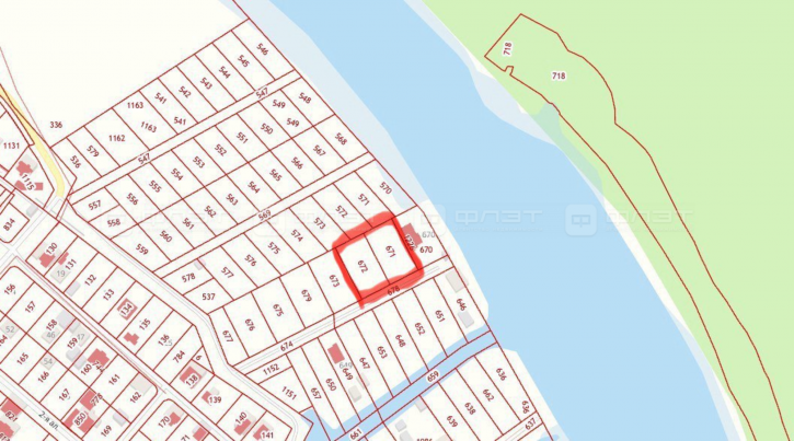 Земельный участок 1-я аллея, дом 671