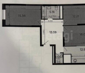 3-комн, 81кв м, этаж 20/22 улица Короленко, 28Б