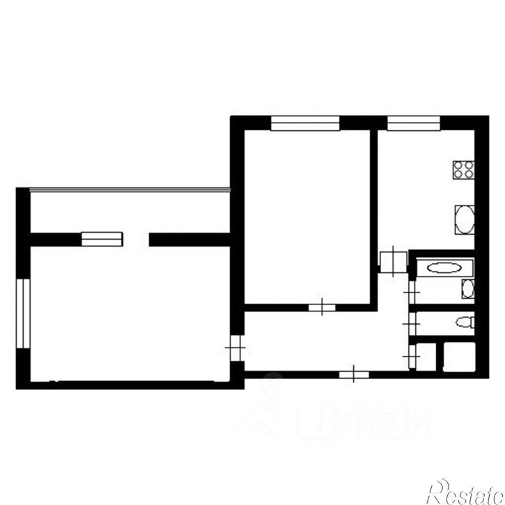 2-комн квартира пр-кт Строителей, 35,  д. 35