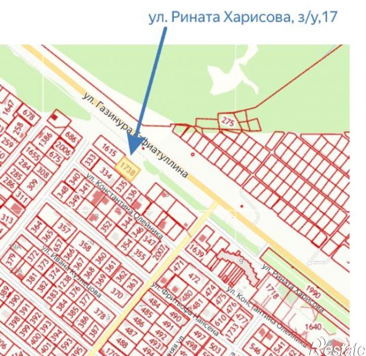 Земельный участок ул Маджита Гафури, 19,  д. 19
