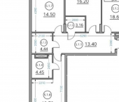 3-комн, 93кв м, этаж 5/5 Республика Татарстан (Татарстан), Казань, улица Генерала Ерина, 5Д