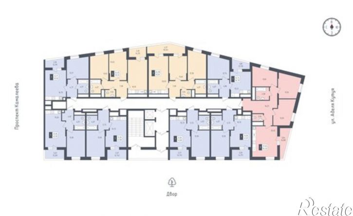 1-комн квартира в новом доме Республика Татарстан (Татарстан), Казань, ЖК Малевич