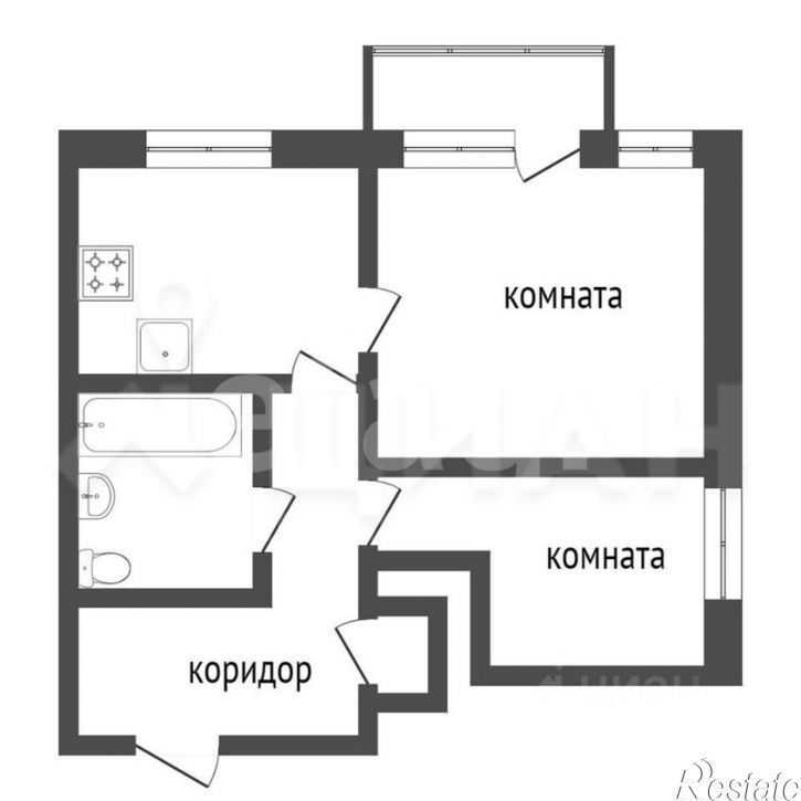 2-комн квартира Казань, Кировский район