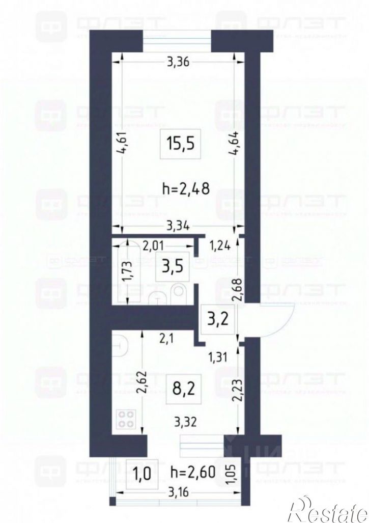 1-комн квартира Татарстан, Лаишевский, Габишево, ул. Северная, 5