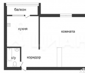 1-комн, 37кв м, этаж 17/18 улица Наиля Юсупова, 3