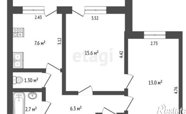 2-комн квартира пр-кт Строителей, 35,  д. 35
