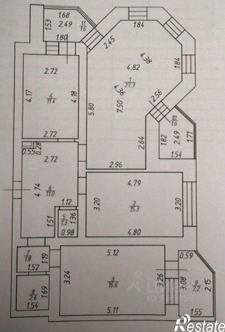 3-комн квартира Татарстан, Казань, Советский, ул. Зур Урам, 1 Кк3