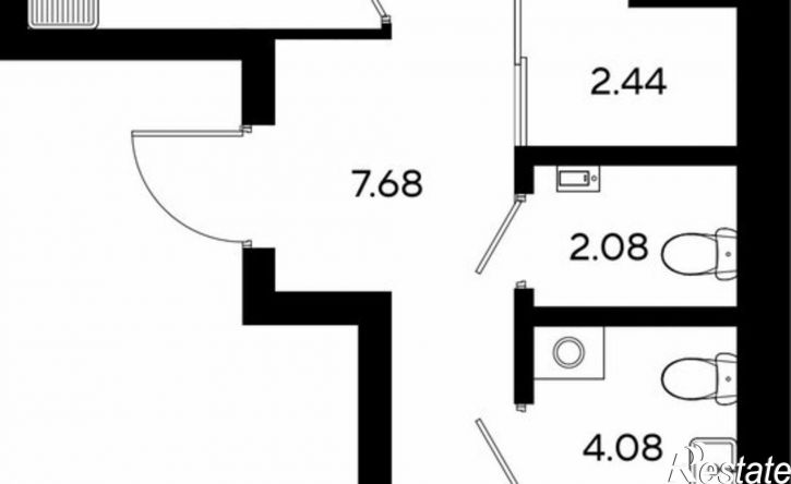 2-комн квартира в новом доме Республика Татарстан (Татарстан), Казань, Кировский район, жилой массив Залесный