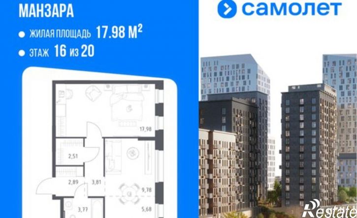 1-комн квартира в новом доме Республика Татарстан (Татарстан), Казань, улица Сибирский Тракт, 34к5