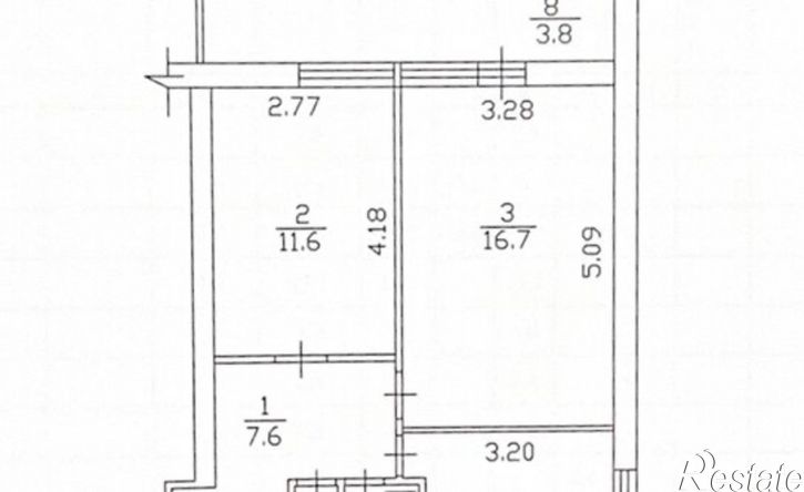 2-комн квартира Республика Татарстан (Татарстан), Набережные Челны, 27-й комплекс, 15