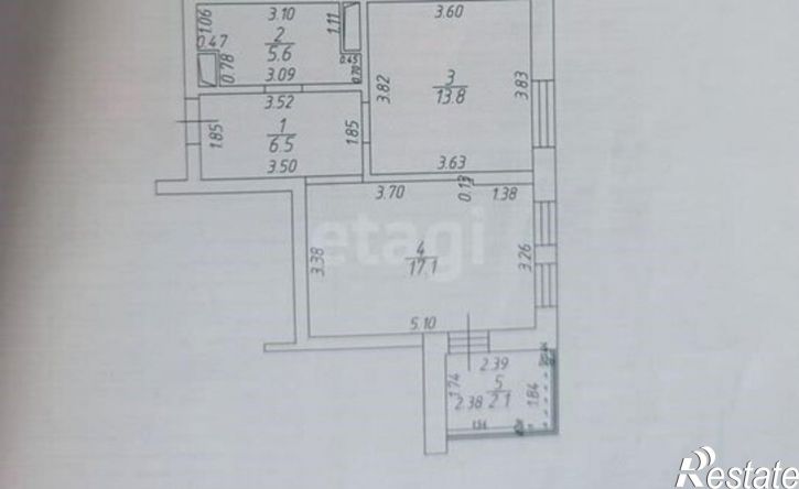 1-комн квартира Казань, улица Малая Крыловка, 53