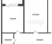 2-комн, 51кв м, этаж 3/9 Республика Татарстан (Татарстан), Набережные Челны, 31-й комплекс, 12