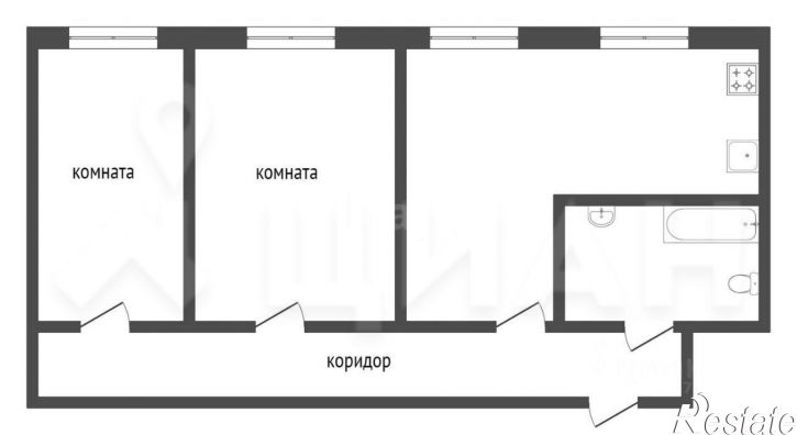 3-комн квартира улица Насосная, дом 10