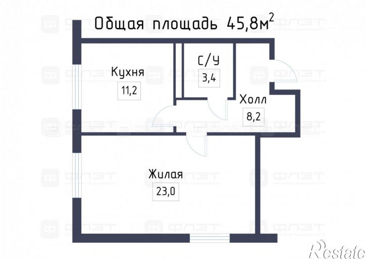 1-комн квартира 3-й квартал, дом 11а