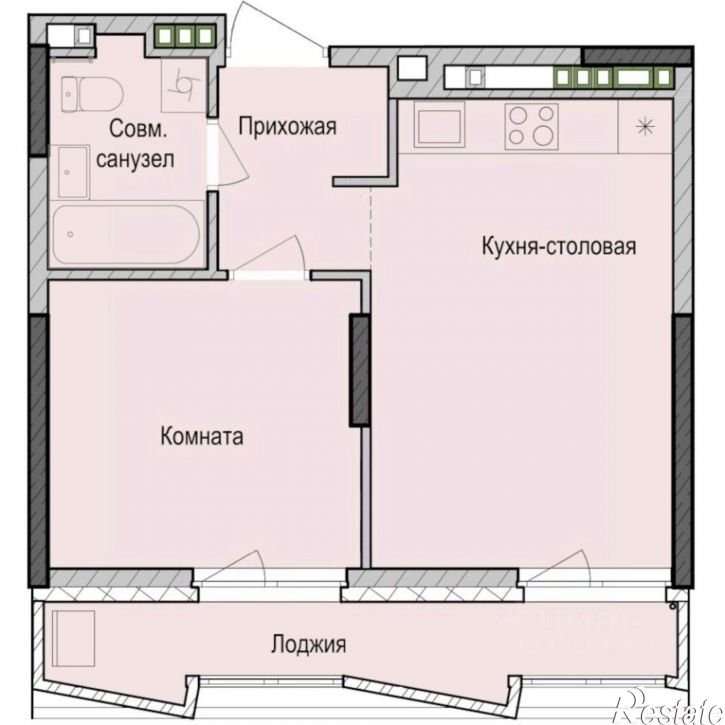 1-комн квартира в новом доме Казань