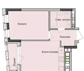 1-комн, 37 кв м, этаж 3/23 Казань