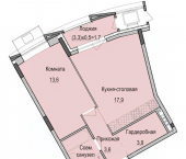 1-комн, 44 кв м, этаж 6/14 Казань, Фермское шоссе