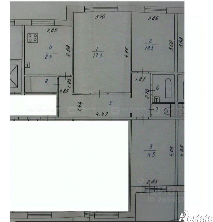 3-комн квартира Татарстан, Казань, Ново-Савиновский