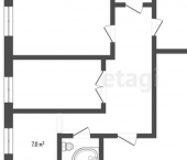 3-комн, 58кв м, этаж 5/9 Республика Татарстан (Татарстан), Набережные Челны, бульвар Главмосстроевцев, 4