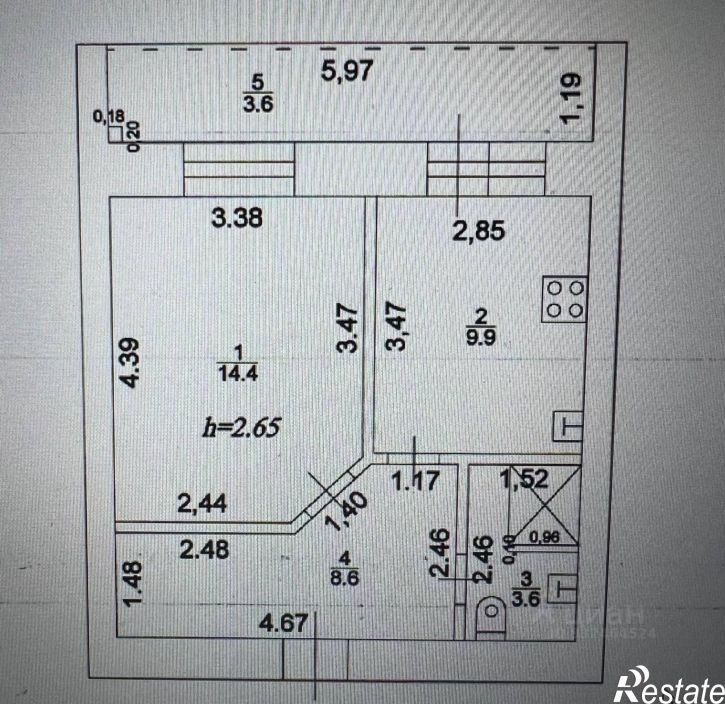 1-комн квартира Казань, улица Лукина, 48Ж