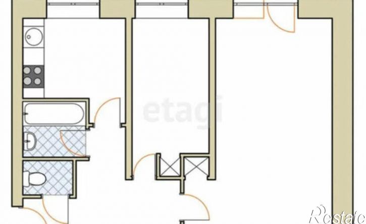 2-комн квартира Республика Татарстан (Татарстан), Казань, улица Генерала Махмута Гареева, 11/2