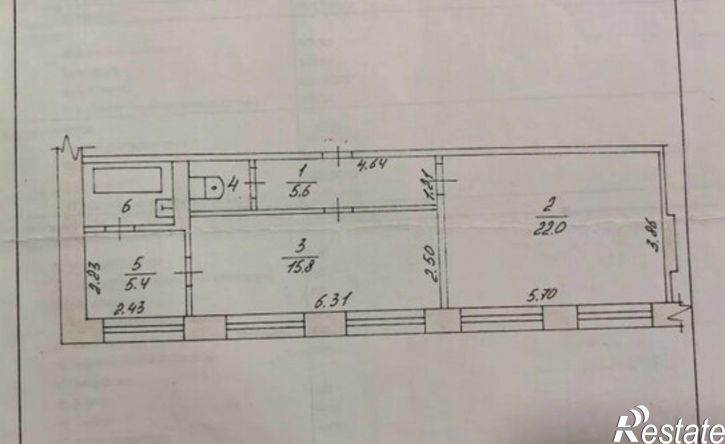 2-комн квартира Республика Татарстан (Татарстан), Набережные Челны, улица Маршала Чуйкова, 4