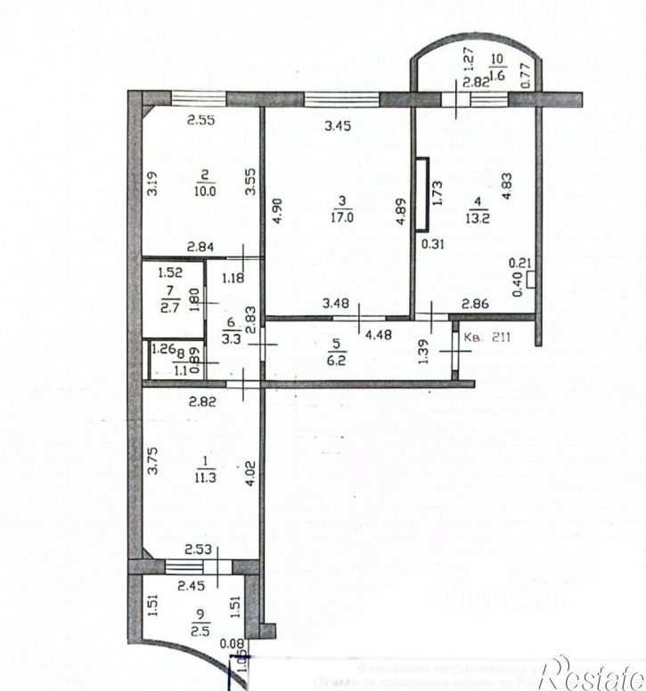 3-комн квартира Казань