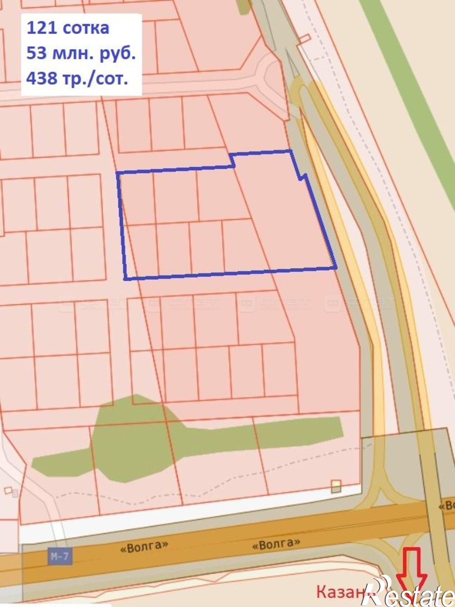 Купить землю, земельный участок за 53 000 000 рублей на ул. Полевая